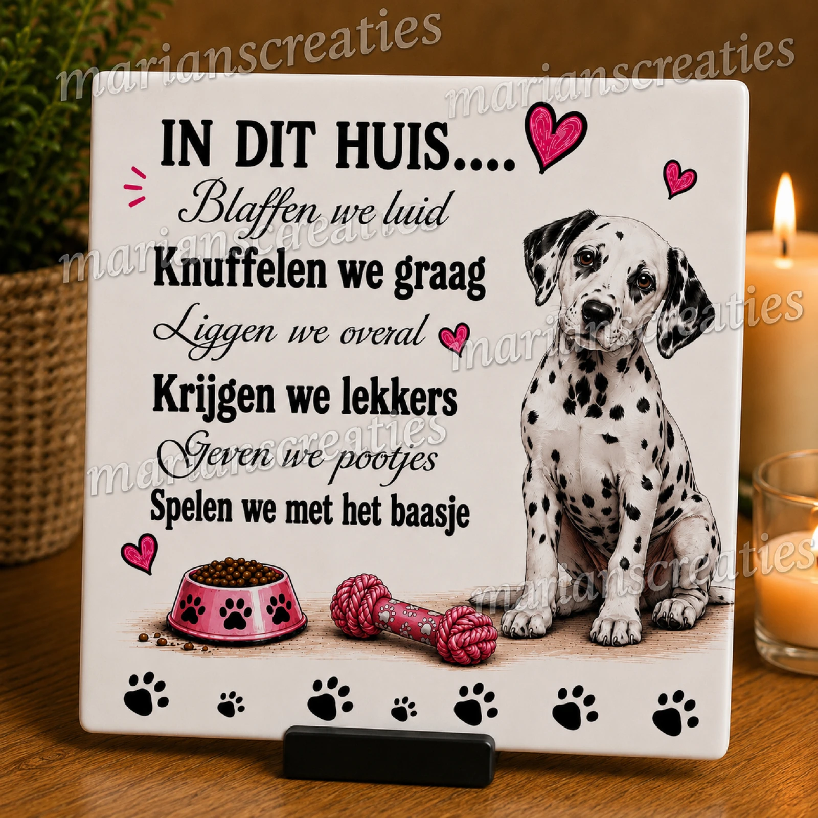 Llindos baldosas de perros con frase – photo 3